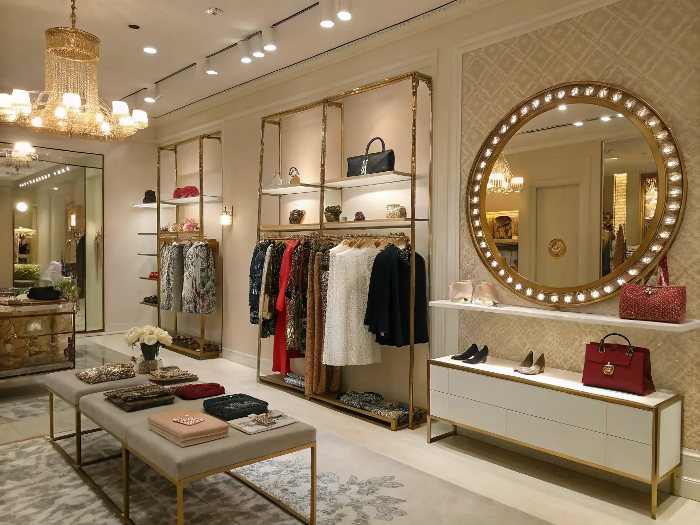 A professional image of a commercial shopfitting project in a trendy London boutique, highlighting the modern design and inviting atmosphere created by JPMMax.